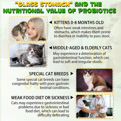 Liquid drops for cat hairball relief and healthy bowel movements