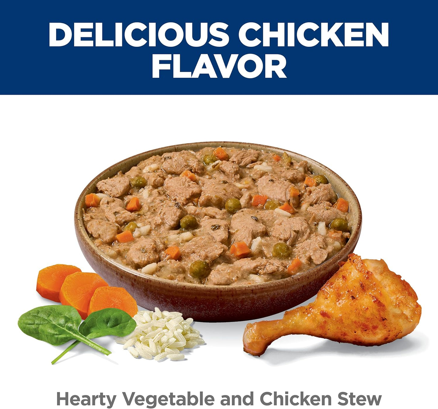 Healthy weight maintenance wet dog food recipe with real chicken and carrots