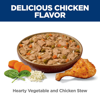 Healthy weight maintenance wet dog food recipe with real chicken and carrots