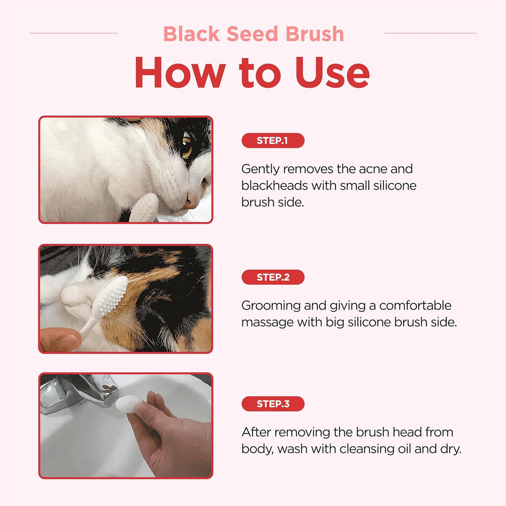 Premium imported pet grooming tool packaging for feline blackhead and acne treatment.
