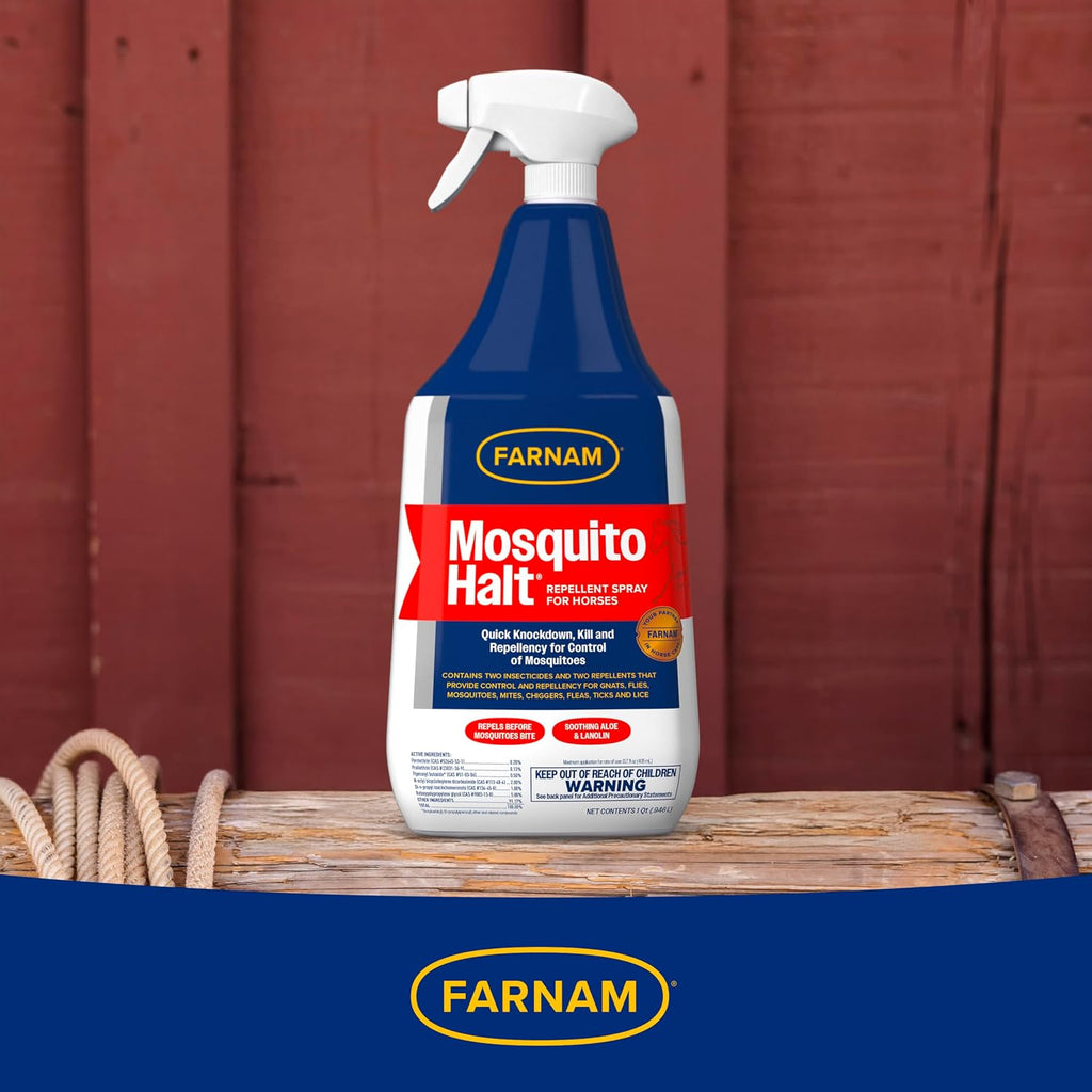 Farnam Mosquito Halt, Mosquito Repellent Spray for Horses, Quick Knockdown Against Mosquitoes, Flies and More, 32 fl oz - Image 9