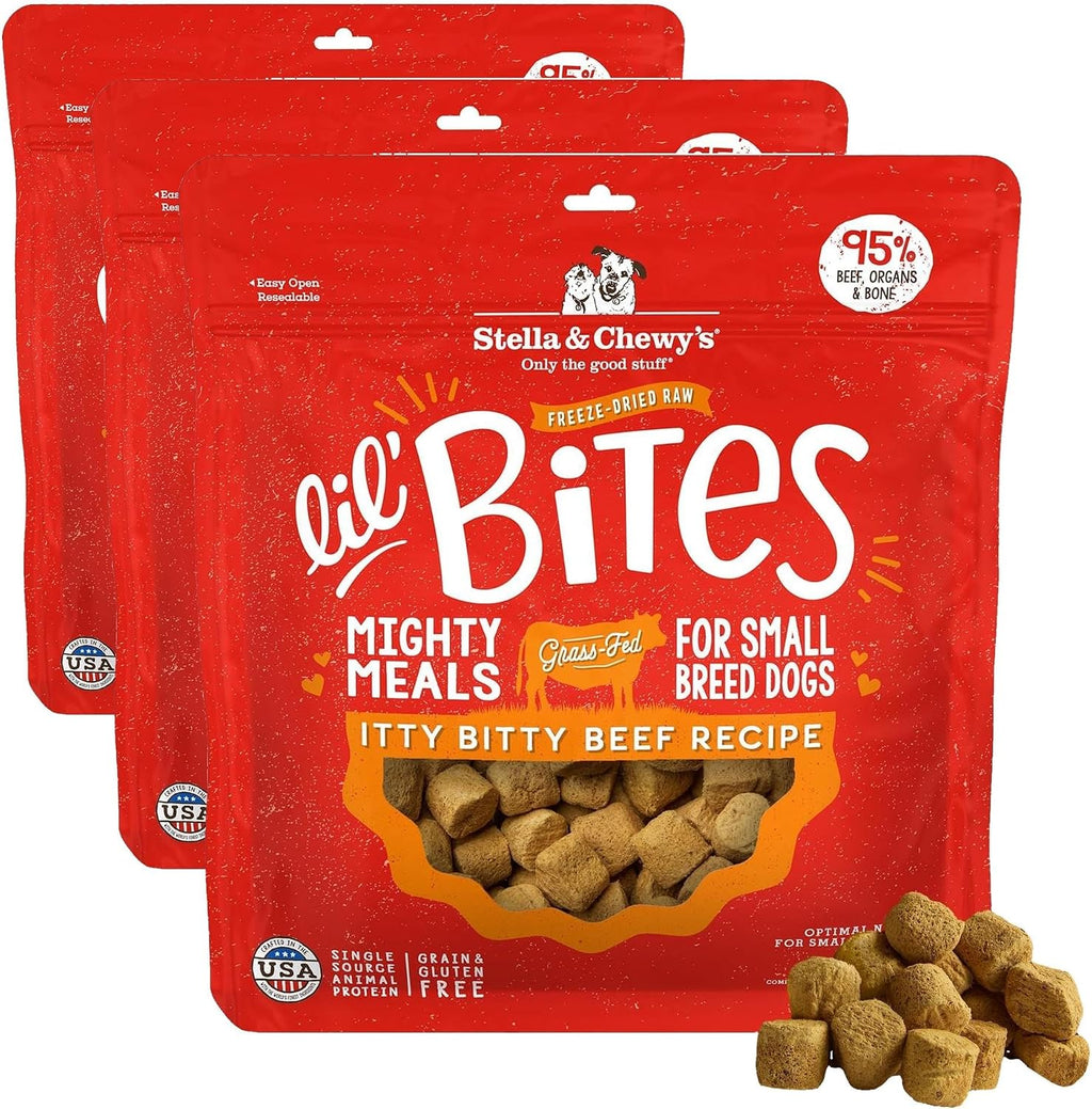 Stella & Chewy's Freeze-Dried Raw Lil' Bites Itty Bitty Beef Recipe Small Breed Dog Food, 7 oz. Bag (Beef) - Image 13