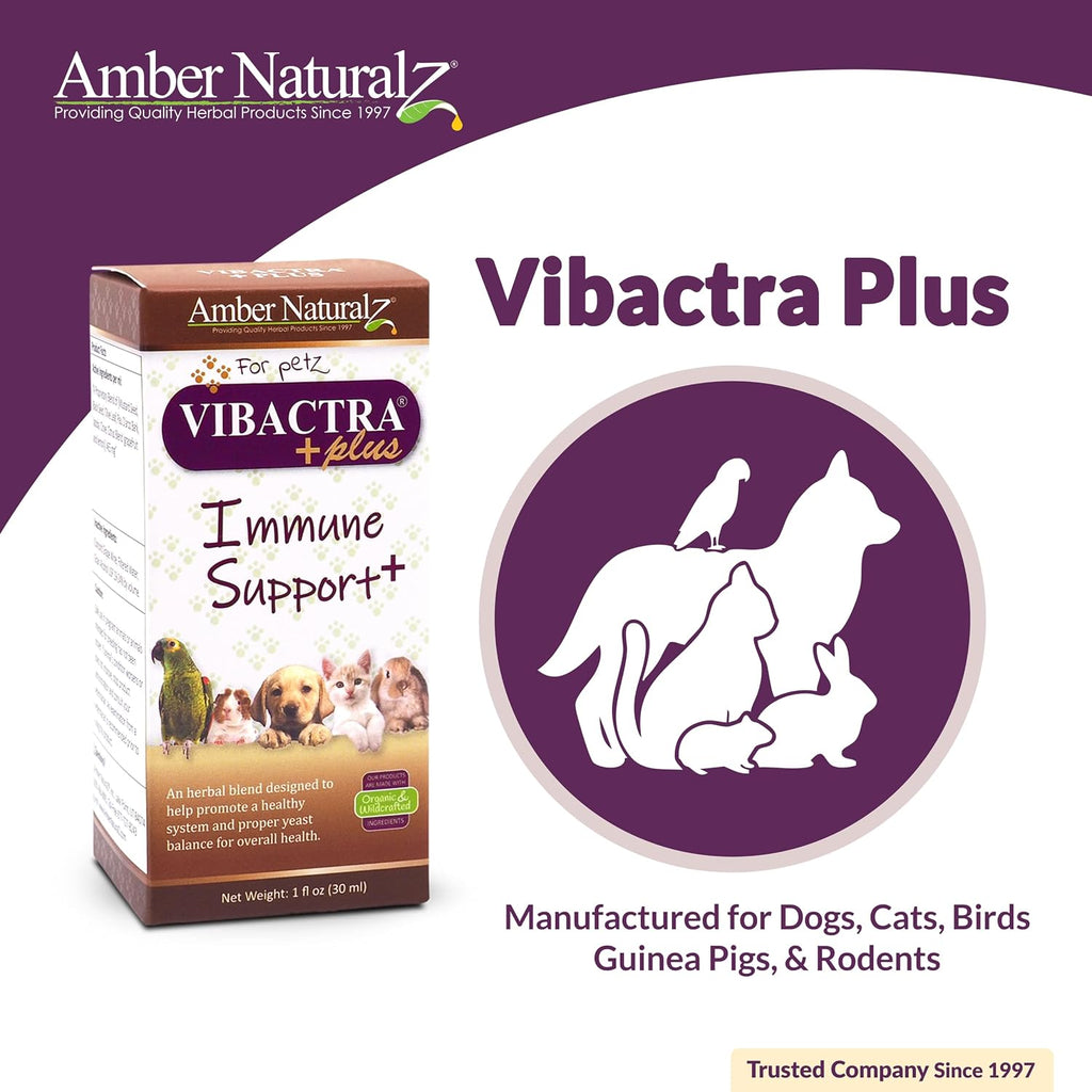 Amber NaturalZ Vibactra Plus label details and ingredient list