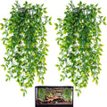 Hercocci 2 Pack Reptile Plants front view in terrarium