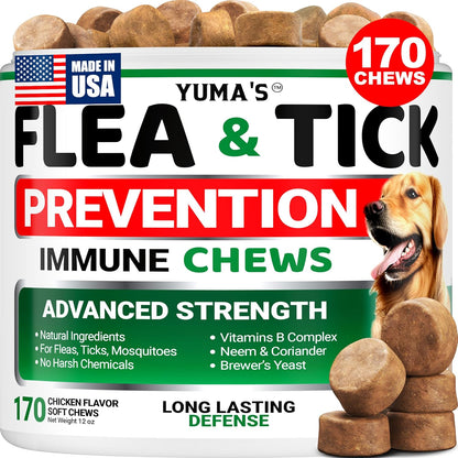 Group of YUMA'S oral supplement pills showing texture and small bite size for cats.