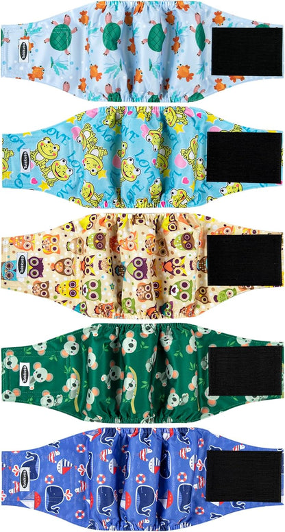 Packaging view of the authentic Tuiskusa imported male dog diapers pack