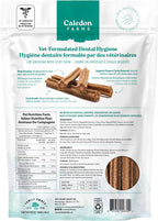 Caledon Farms triple action dog dental chews showing the unique star shape and dual texture.