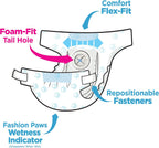 Four Paws leak proof unisex puppy diapers with double stitched flex fit tabs