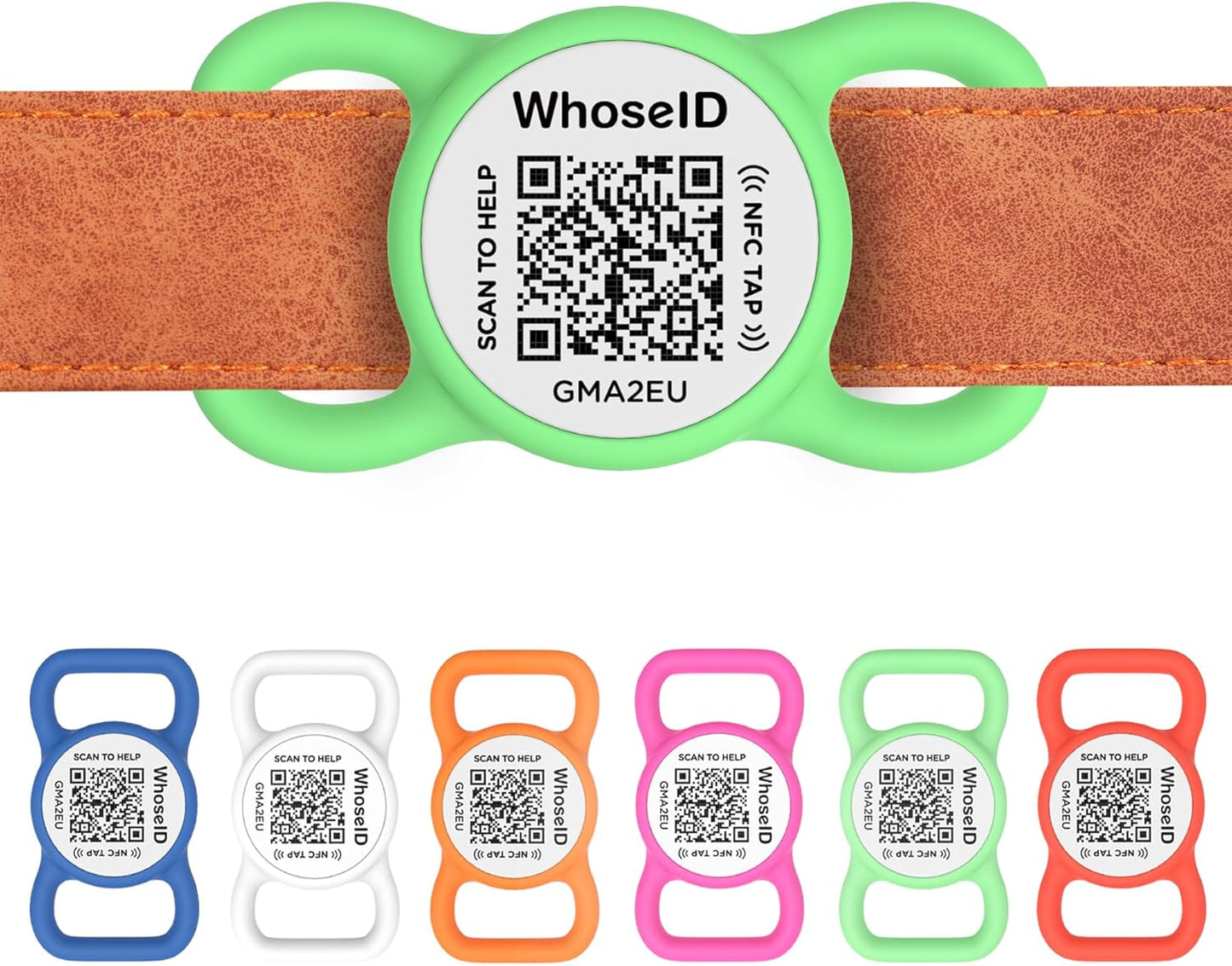 QR Code Dog Tag with NFC, Personalized Pet ID Tag, Silicone Dog ID Tag, Modifiable Pet Online Profile, Multiple Emergency Contact, Scan QR Code Send GPS Location Email (Small, Black&White) - Image 10