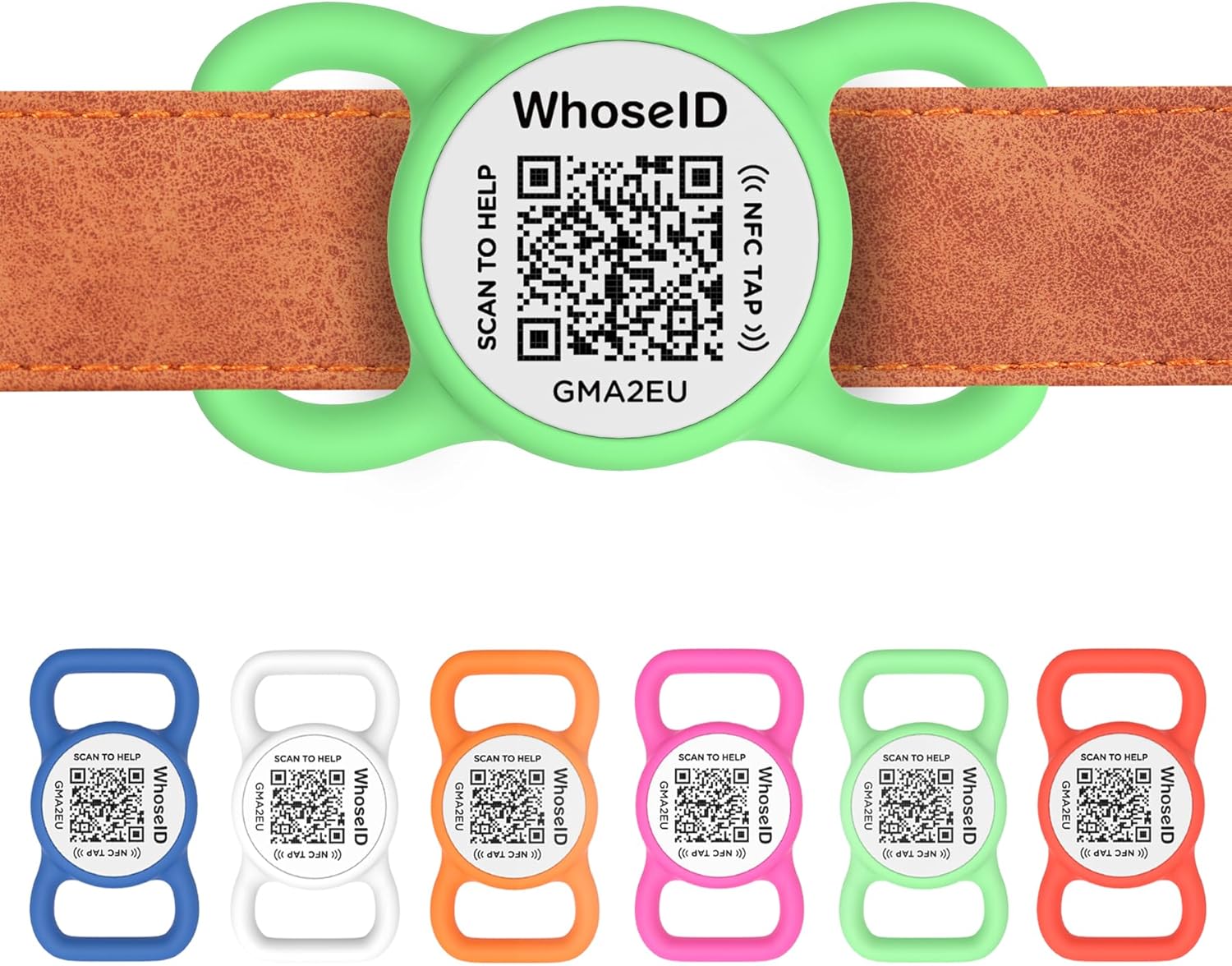 QR Code Dog Tag with NFC, Personalized Pet ID Tag, Silicone Dog ID Tag, Modifiable Pet Online Profile, Multiple Emergency Contact, Scan QR Code Send GPS Location Email (Small, Black&White) - Image 10