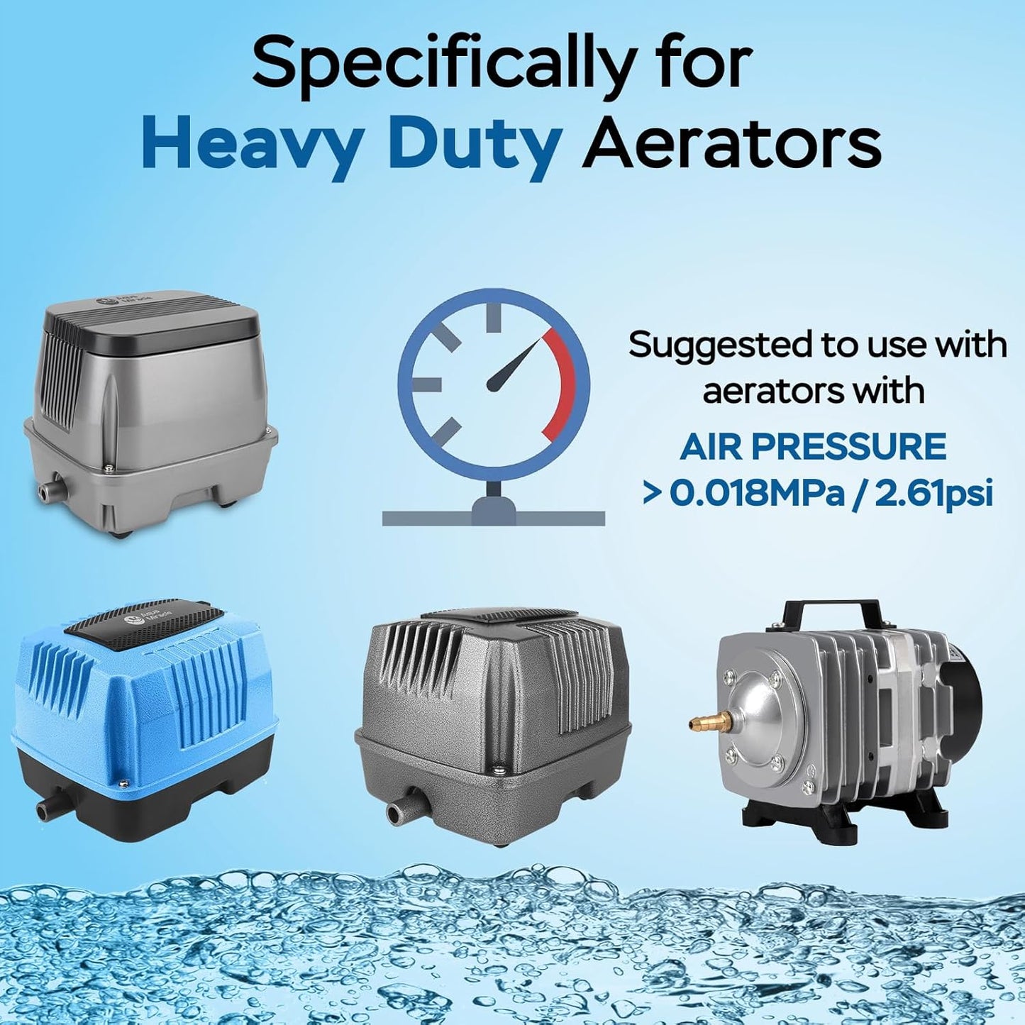 Authentic AquaMiracle imported pond aeration system accessories setup.