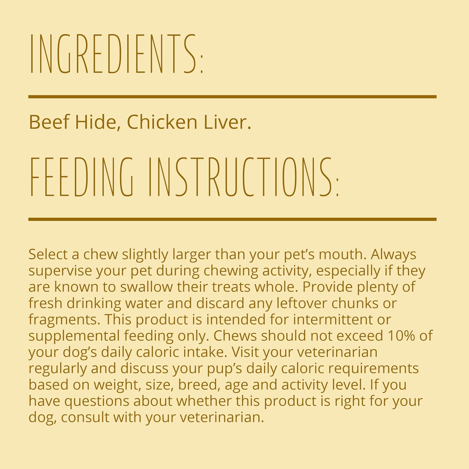 Back of Better Belly dog treats packaging showing ingredients