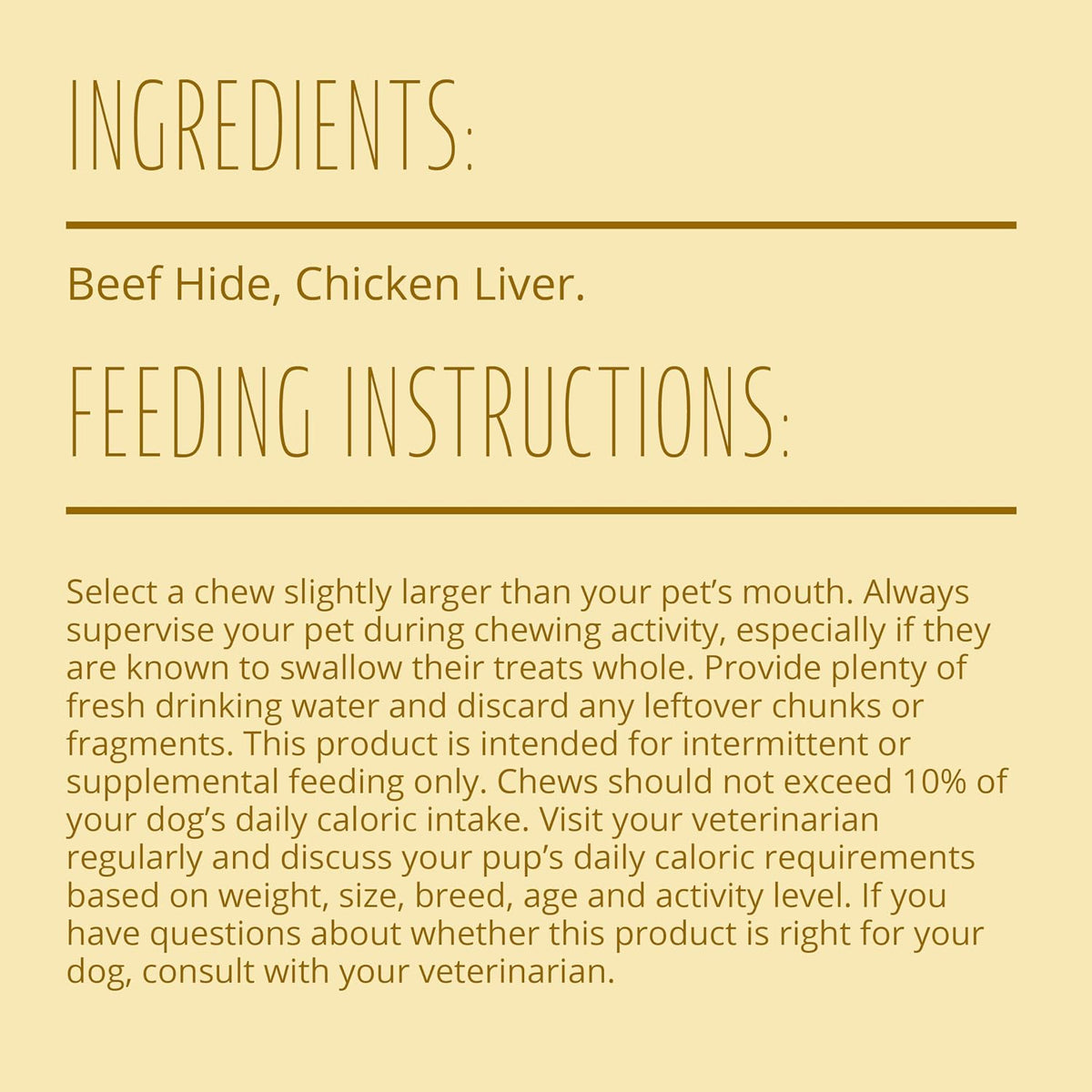 Back of Better Belly dog treats packaging showing ingredients