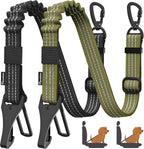 Pawaboo 2Pack Dog Seatbelt for Car,3-in-1 Dog Car Seat Belt Bungee,Shockproof Dogs Tether for Cars with Buckle&Hook Latch, Adjustable Reflective Dogs Cars Harness Leash with 360 degrees Lockable Buckle,Black - Image 10