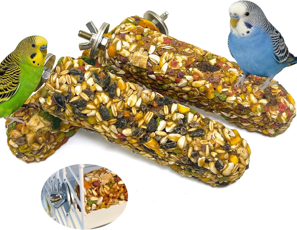 2PCS Parakeet Treat,Natural Parrots Treat Sticks,Vegetable & Grain Flavor Crunch Sticks,Bird Treats for Cockatiel Budgies Lovebirds Canary Conure Finches - Image 9