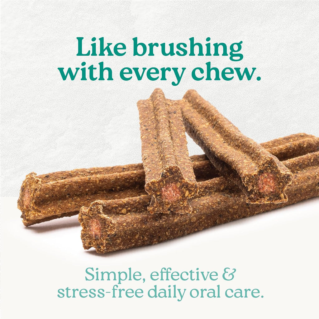 Authentic Caledon Farms premium dental sticks packaged for freshness and plaque control.
