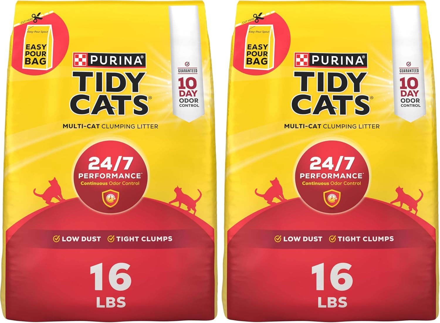 Purina Tidy Cats Clumping Cat Litter Odor Control, 24/7 Performance Multi Cat Litter - 16 lb. Bag - Image 9