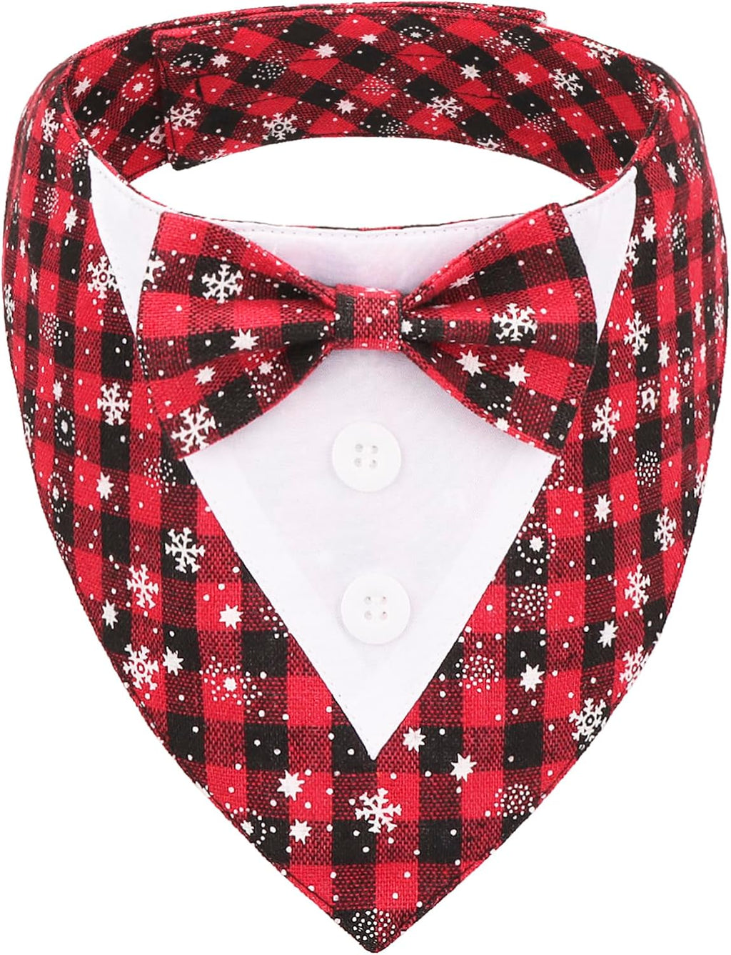 ADOGGYGO Formal Dog Tuxedo, Wedding Dog Bandana Collar with Bowtie, Adjustable Pet Birthday Wedding Tux Outfit for Medium Dogs (M, Black) - Image 10