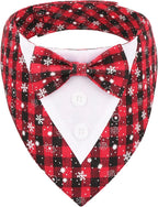 ADOGGYGO Formal Dog Tuxedo, Wedding Dog Bandana Collar with Bowtie, Adjustable Pet Birthday Wedding Tux Outfit for Medium Dogs (M, Black) - Image 10
