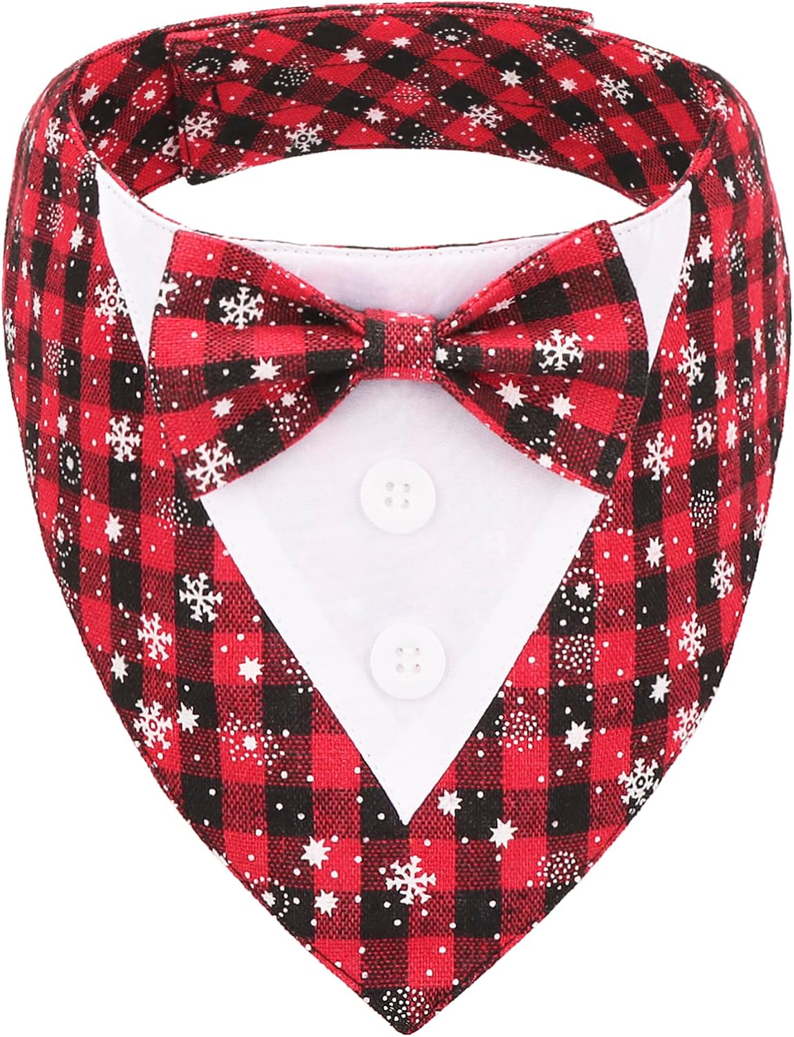 ADOGGYGO Formal Dog Tuxedo, Wedding Dog Bandana Collar with Bowtie, Adjustable Pet Birthday Wedding Tux Outfit for Medium Dogs (M, Black) - Image 10