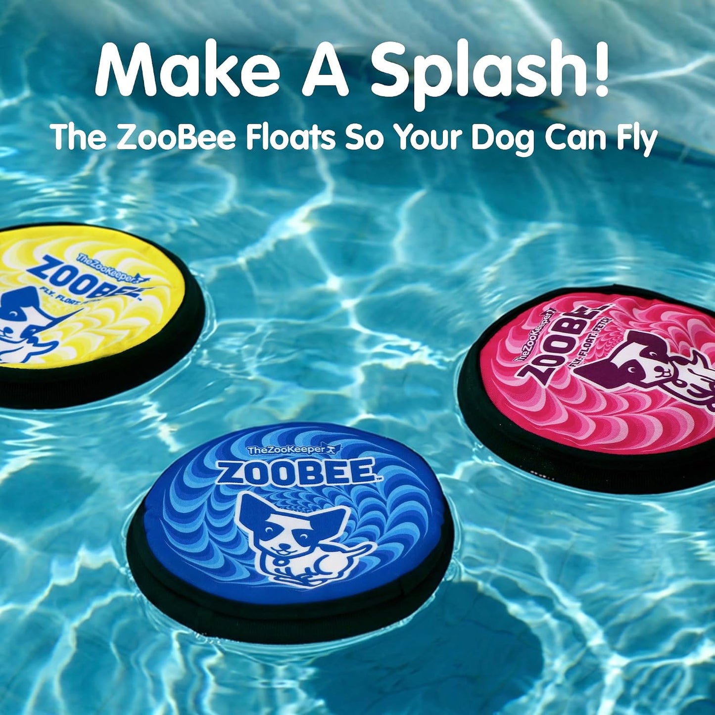 Close up of ZooBee flying disc ribbed edge design