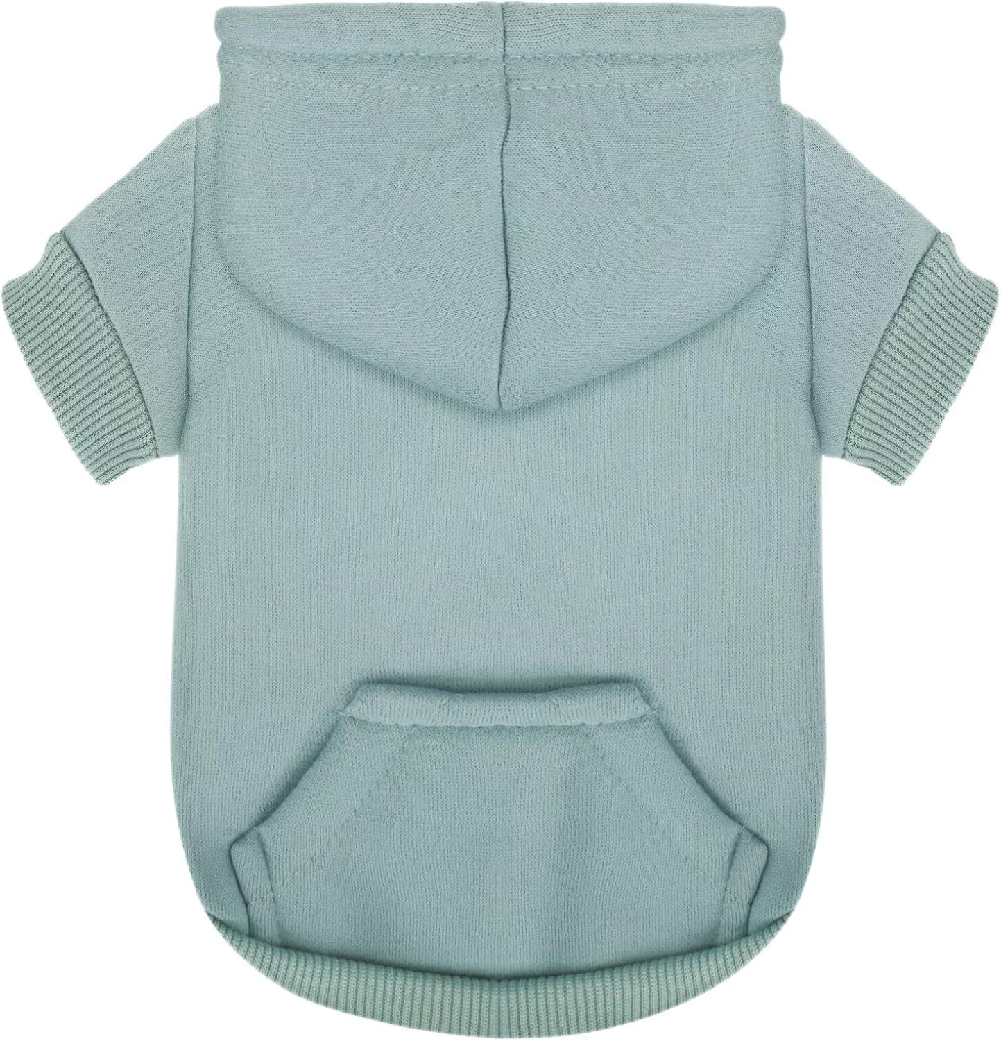 Paiaite puppy sweatshirt back view showing mini snack pocket and hat