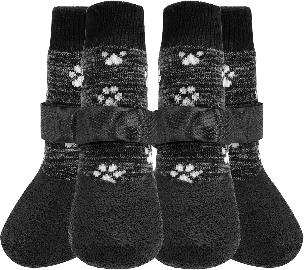 Dog Socks Anti Slip with Straps Traction Control Waterproof Paw Protector, L by KOOLTAIL - Image 15