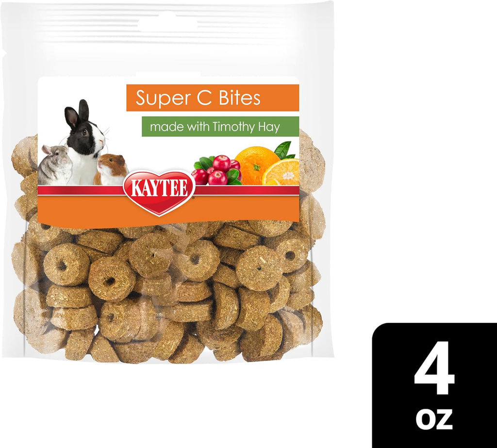 Kaytee Super C Bites Treat For Pet Guinea Pigs, Adult Rabbits, Chinchillas, and Other Small Animals, Cranberry and Orange, 4 oz - Image 10