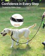 Black six foot Joytale dog leash with soft foam padded handle for large dogs