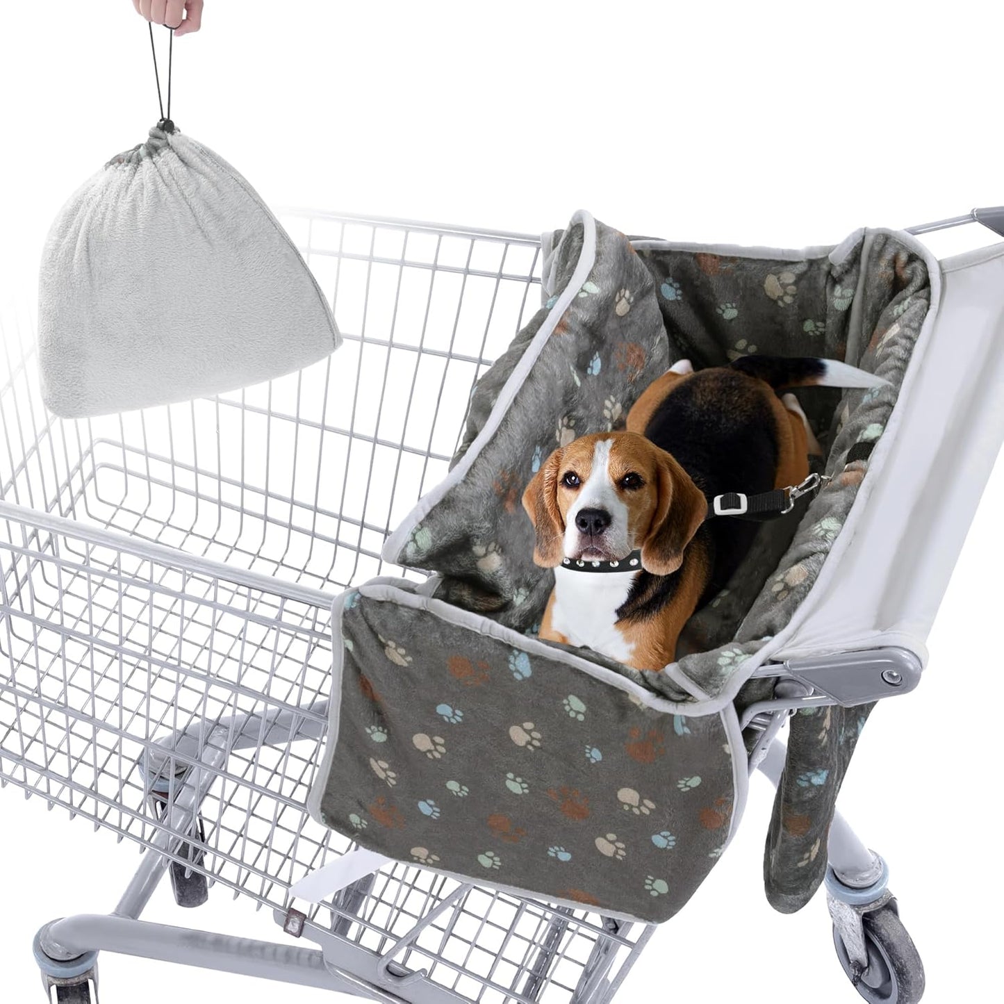 Balapet soft velvet shopping cart cover for dogs front view