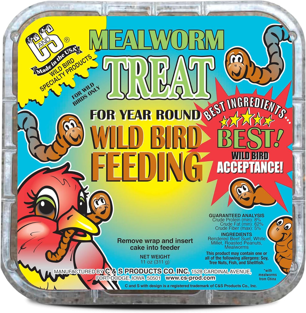 C&S Fruit n' Nut Suet Treat, Suet Cakes for Wild Birds Including Robins, Blue Jays, Bluebirds, Tanagers, Thrushes and More, 8 Pack - Image 13