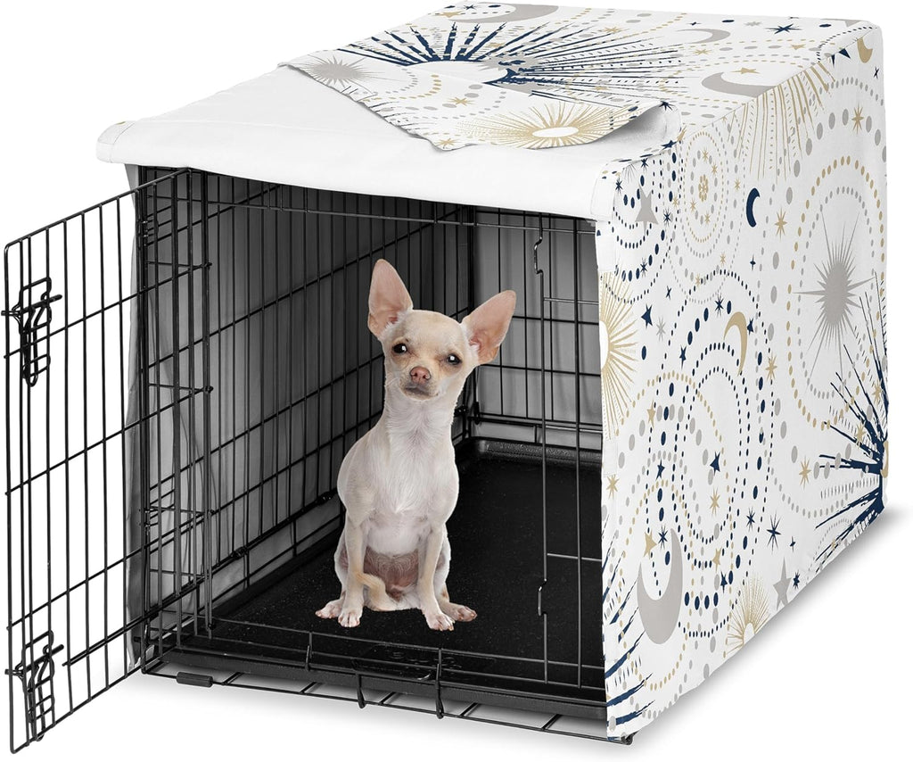 Sweet Jojo Designs 36in. Medium Dog Crate Cover (Grey and Beige Striped) Pet Cage, Kennel Covers (Taupe, Modern, Bold, Classic, Stripes, Contemporary, Minimalist, Geometric Lines) - Image 9