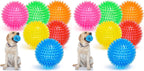 VITEVER 3.5" Squeaky Dog Toy Balls (6 Colors) Puppy Chew Toys for Teething, BPA Free Non-Toxic, Spikey Dog Balls for Medium, Large & Small Dogs, Durable Toys for Aggressive Chewers - Image 9