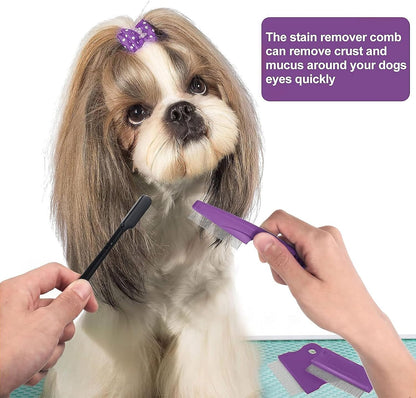 Side view of pet flea and lice removal comb