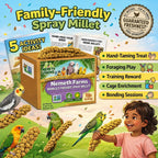 Nemeth Farms Spray Millet - Edible Tops Only, Non-GMO and Sun-Dried - 1 lb for Parakeets, Canaries and Finches - Image 3