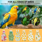 Complete six-piece pack of Telooco bird diapers for small pets