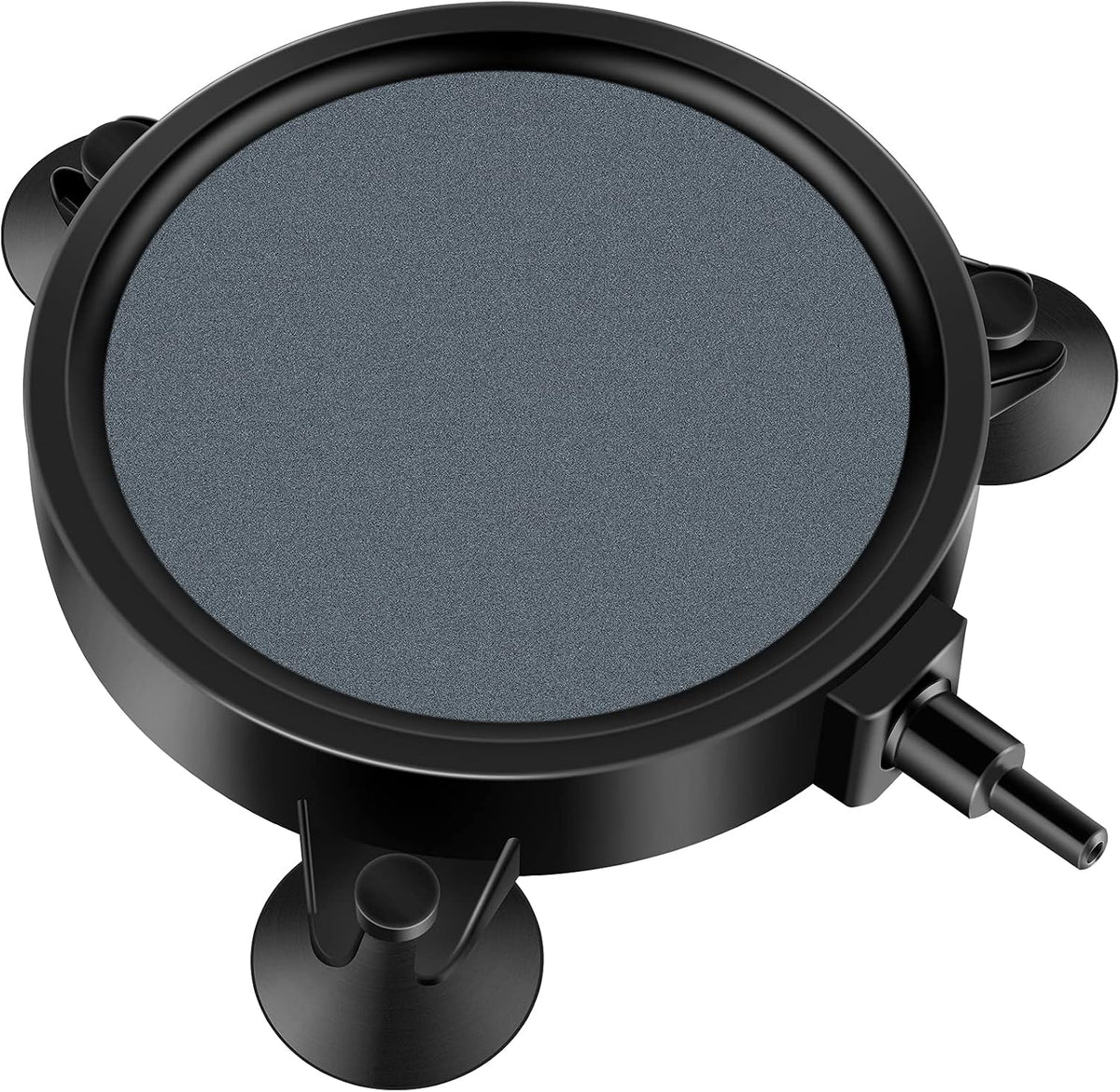 Pawfly aquarium air stone disc front view showing grey mineral surface