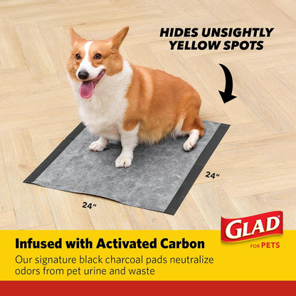 Activated carbon pet training pad hiding yellow stains and neutralizing urine odors