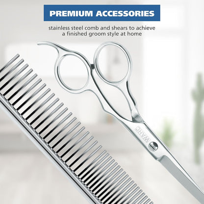 Complete corded and cordless pet hair cutting kit with accessories