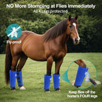 OAHELAKE horse leggings set of four in blue color