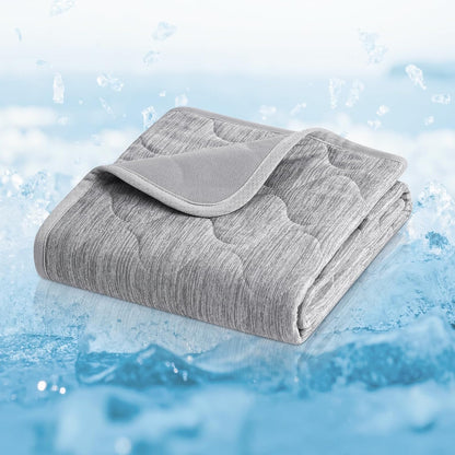 Cozy Bliss Leakproof Cooling Blanket for Large Dogs - Q-Max 0.5, Durable & Washable Dog Cooling Mat for Hot Weather, Soft Pet Throw & Couch Protector for Dogs & Cats, 40x60 Inch, Heather Silver Grey - Image 10