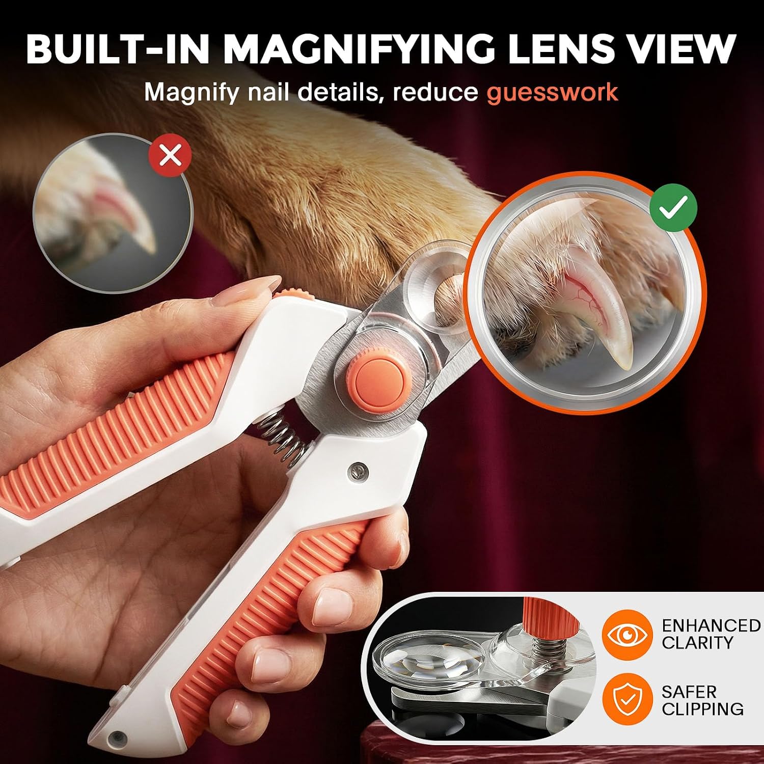 Catpick Care beginner friendly pet trimmer safety guard mechanism preventing overcutting
