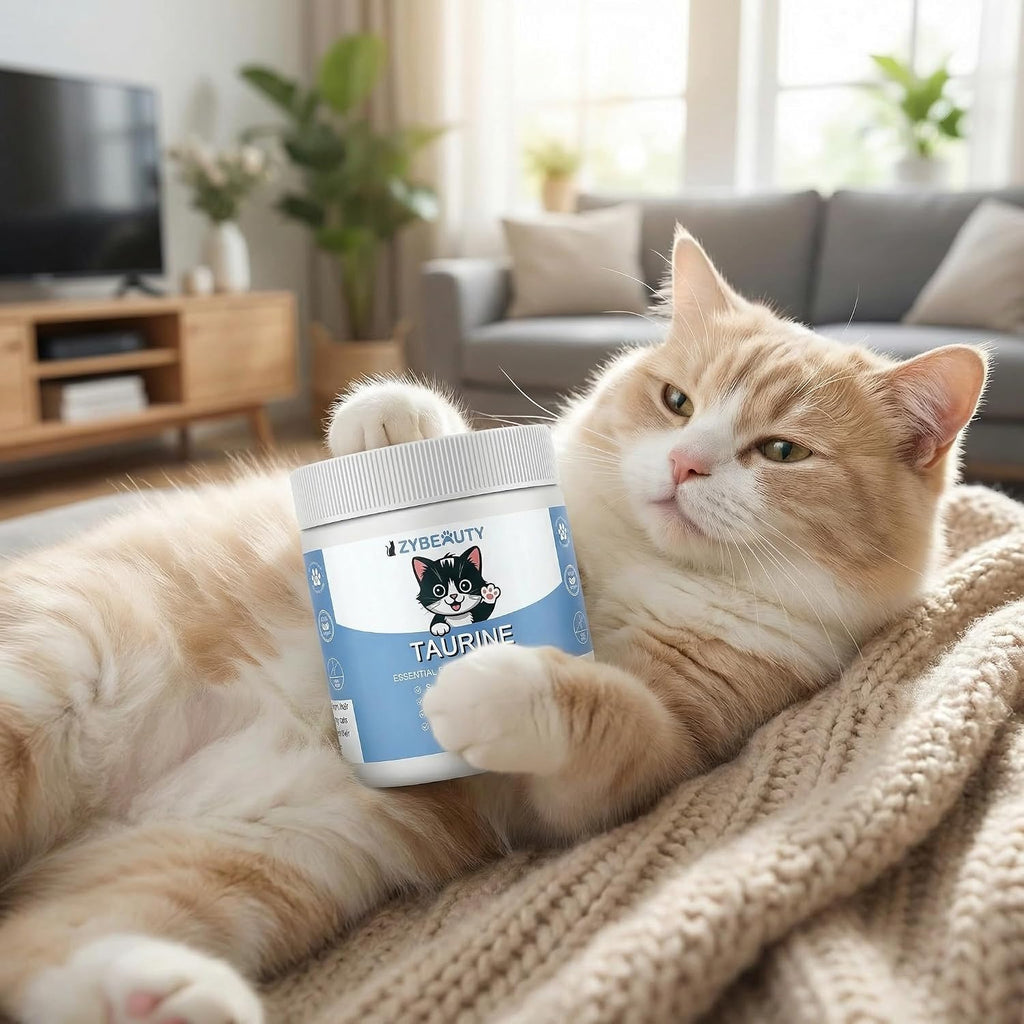 Daily unflavored dietary support for cats showing back label directions