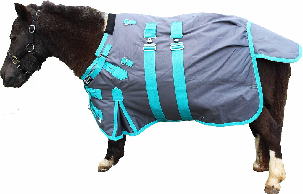 Challenger 1200D Miniature Weanling Donkey Pony Horse Foal Winter Blanket Teal 51945 - Image 10