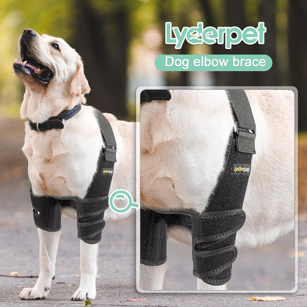 Close up of breathable neoprene dog elbow pad