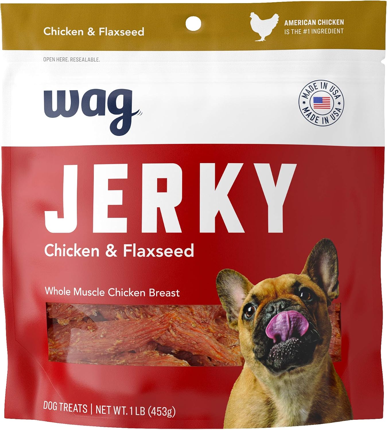 Amazon Brand - Wag Chewy Whole Muscle American Jerky Dog Treats - Chicken - Image 9