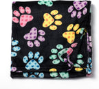 Pet Dog Cat Blanket Ultra Soft Cozy Fleece Paw Print Design Machine Washable Durable for Crates Beds Sofas Travel (Purple Paw Symphony, Large) - Image 12