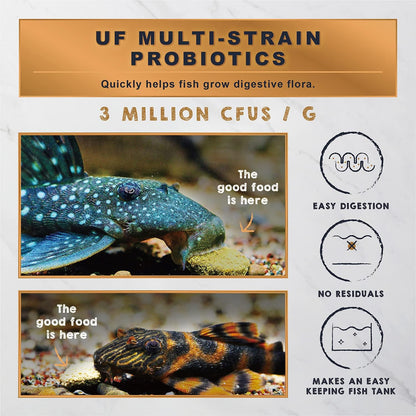 Ultra Fresh premium spirulina and sword prawn fish diet back package