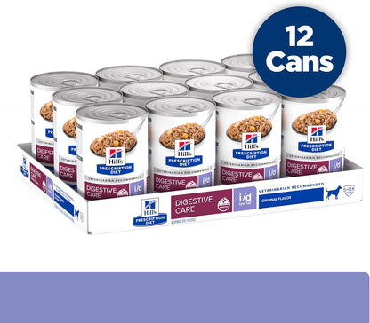 Back label of Hill's gastrointestinal health wet food for adult dogs with sensitive stomachs.