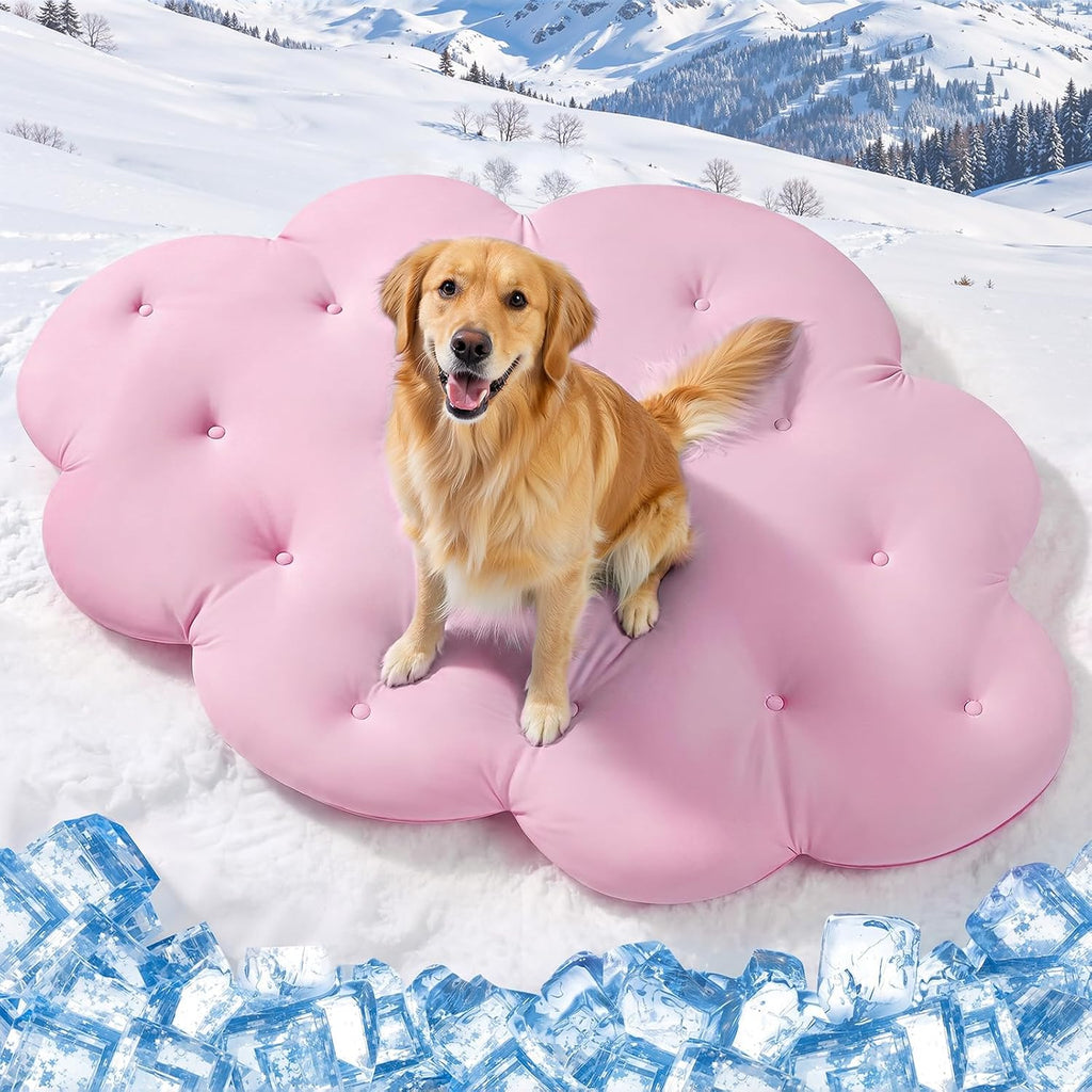 Dog Cooling Mat, 48'' x 28'' Large, Q-Max>0.4 Self-Cooling Mat for Dog Reversible (Cool & Warm), Double-Sided Pet Cool Pads for Summer, Crate, Kennel, Machine Washable, Non-Gel, Blue+Grey - Image 10